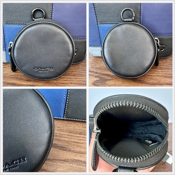 New Coach Charter Crossbody Bag 19 with Patchwork in Black Multi - Picture 7 of 10